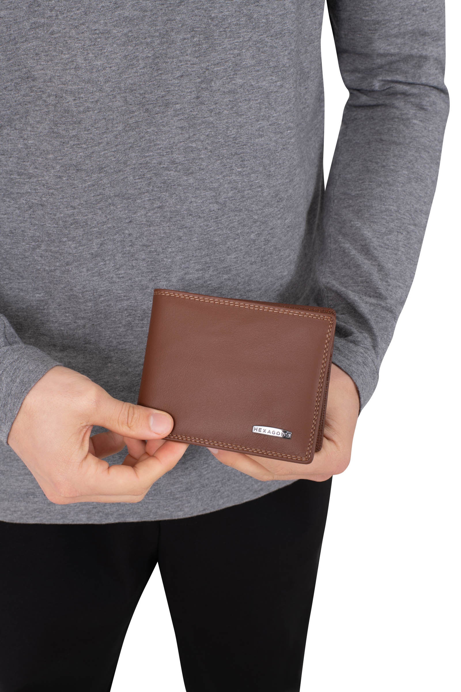 Portefeuille italien - 2 volets - Stop RFID - Cuir - Image 16