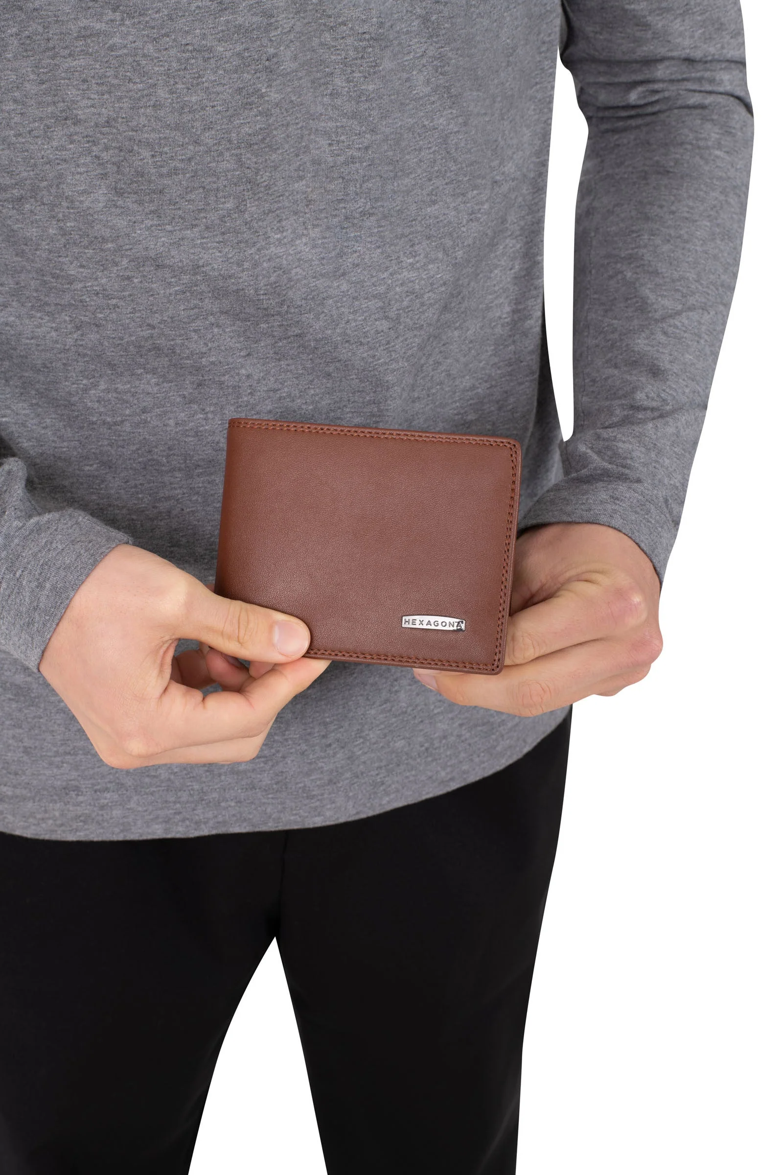 Portefeuille italien - 2 volets - Stop RFID - Cuir - Image 9