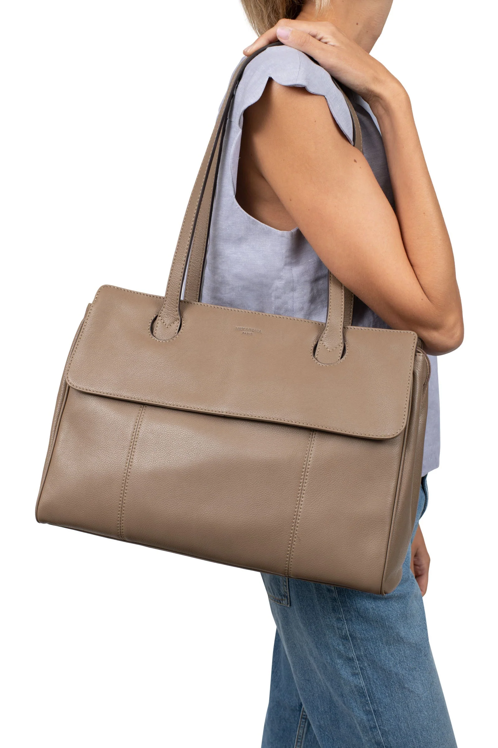 Sac porté épaule 2 anses - 13" & A4 - Cuir - Image 32