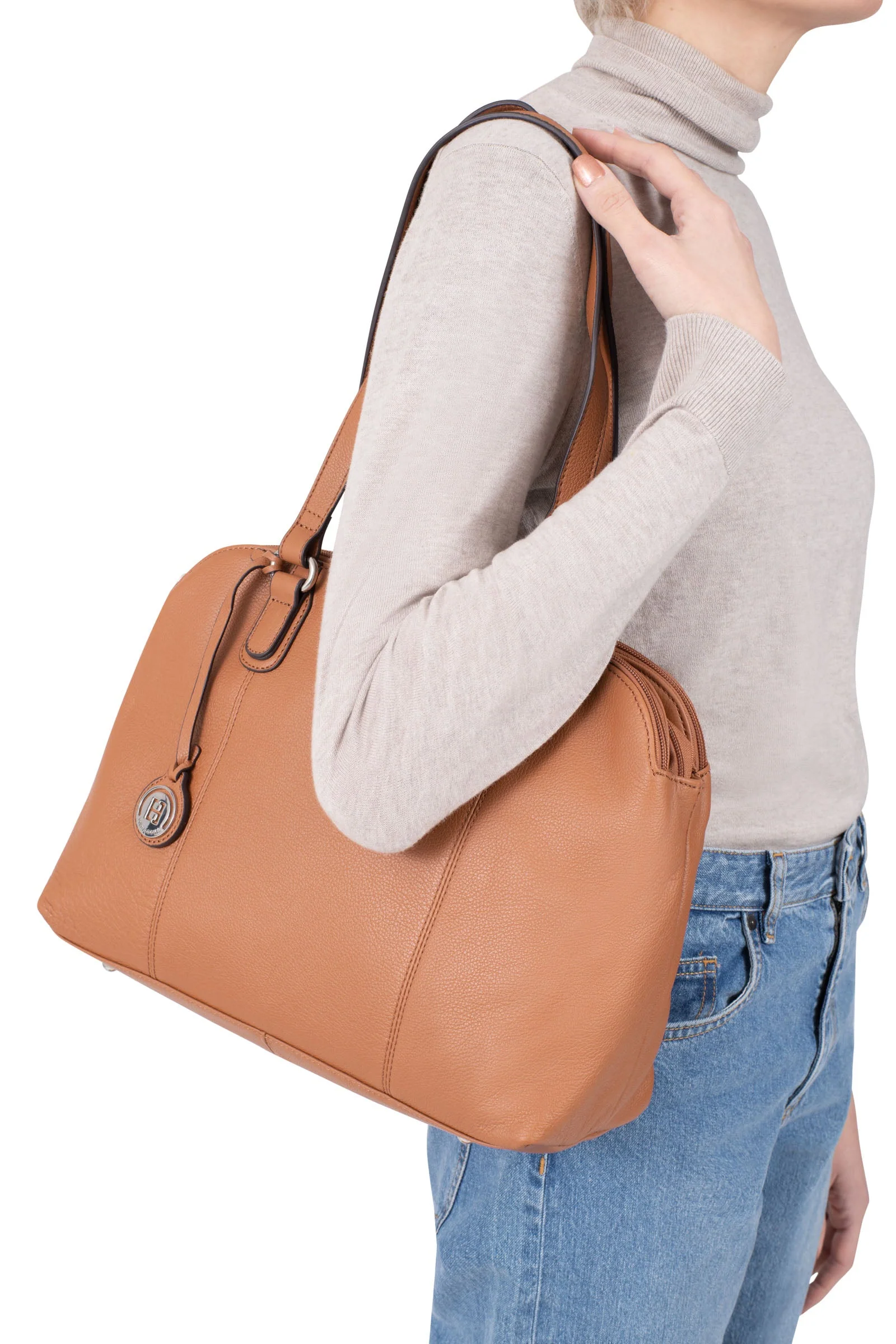 Sac porté épaule 2 anses - A4 - Cuir - Image 8