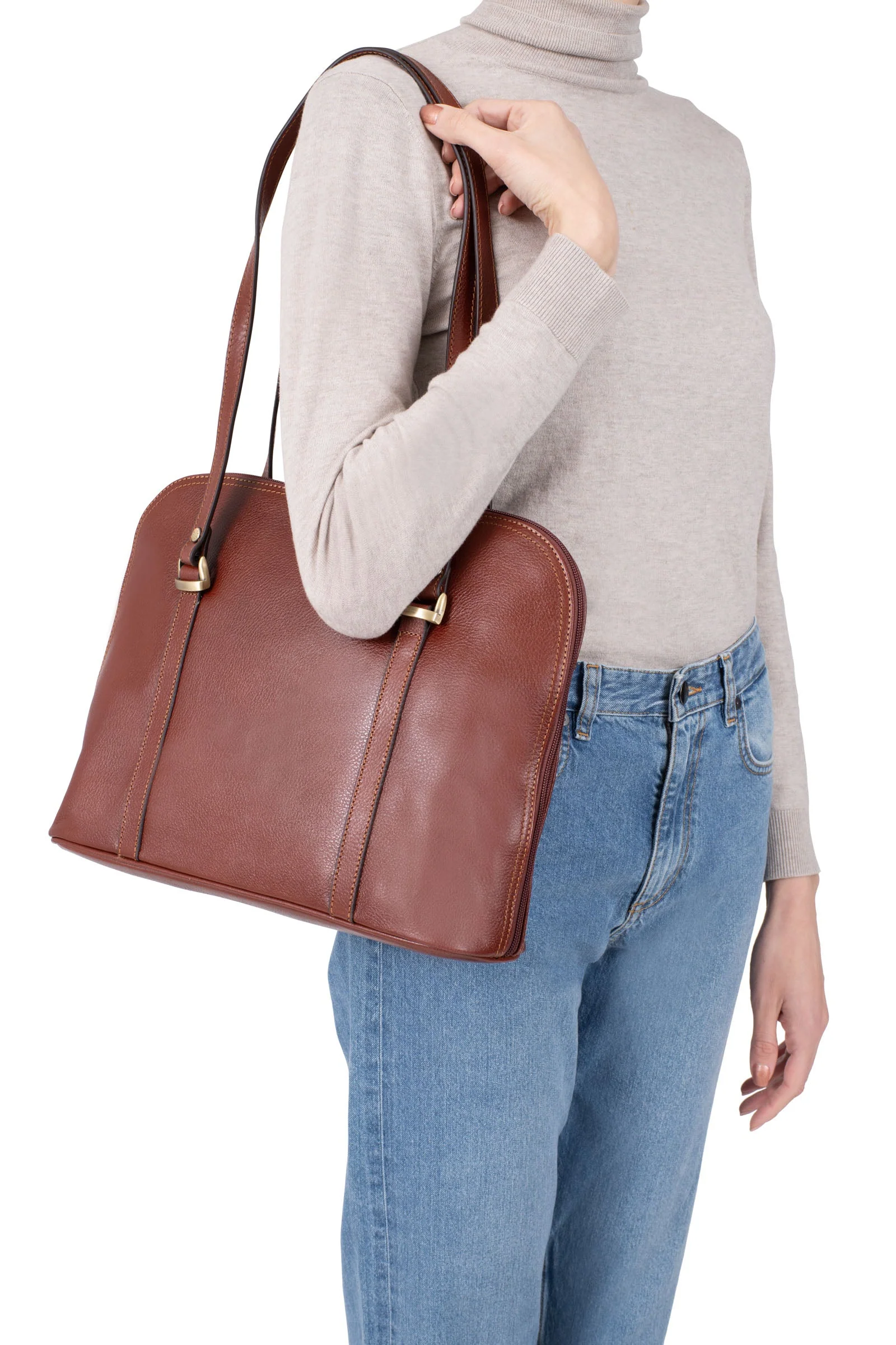 Sac porté épaule 2 anses - A4 - Cuir - Image 20