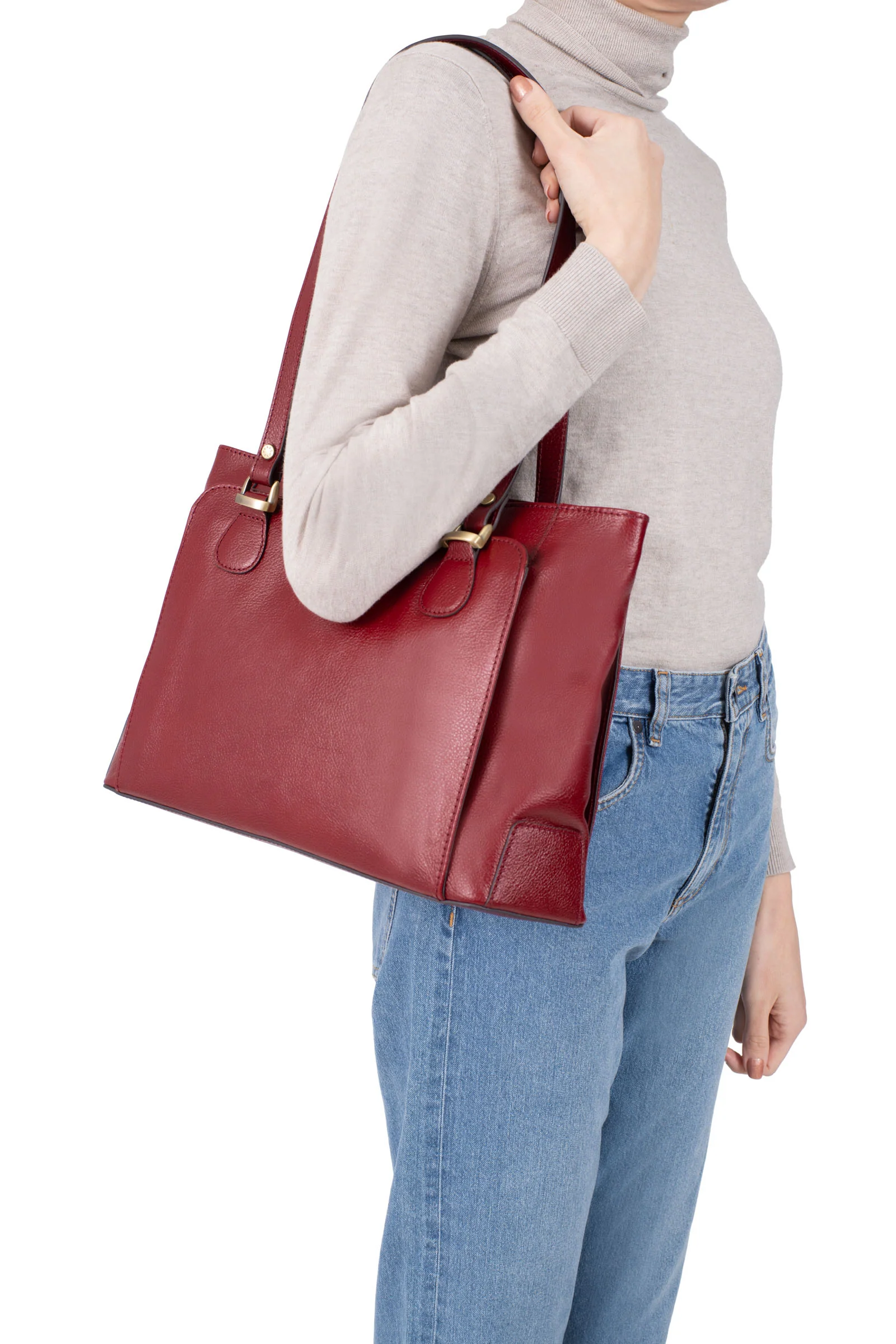 Sac porté épaule 2 anses - A4 - Cuir - Image 21