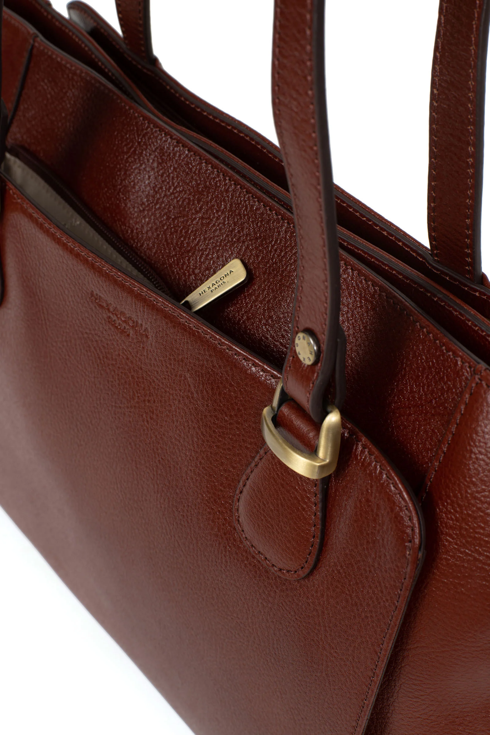 Sac porté épaule 2 anses - A4 - Cuir - Image 9