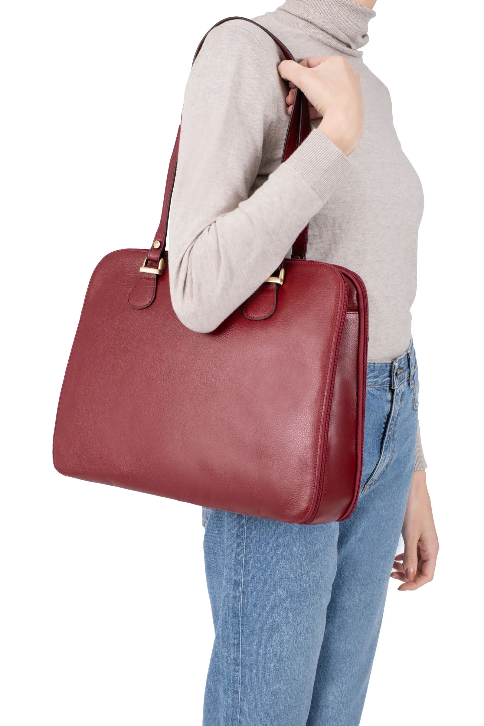 Sac porté épaule 2 anses - Tablette & A4 - Cuir - Image 20