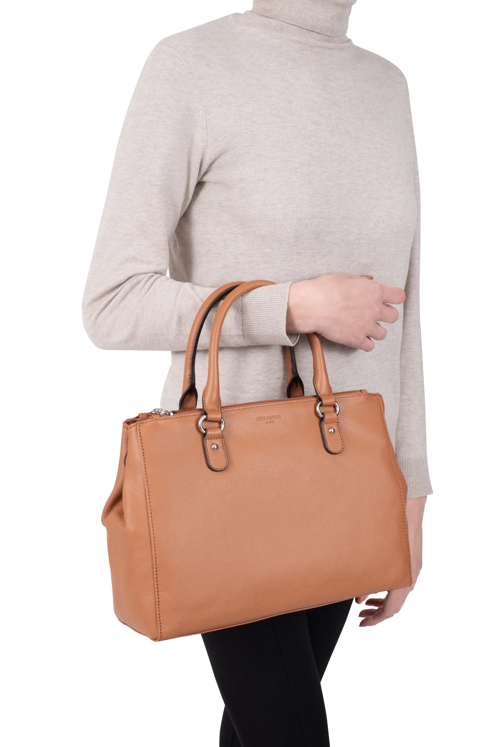 Sac porté main 2 poignées - A4 - Cuir - Image 32