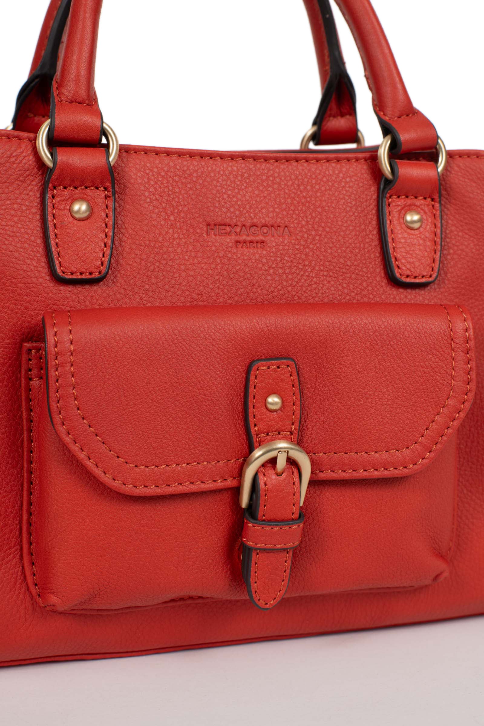 Sac porté main 2 poignées - Cuir de vachette - Image 11